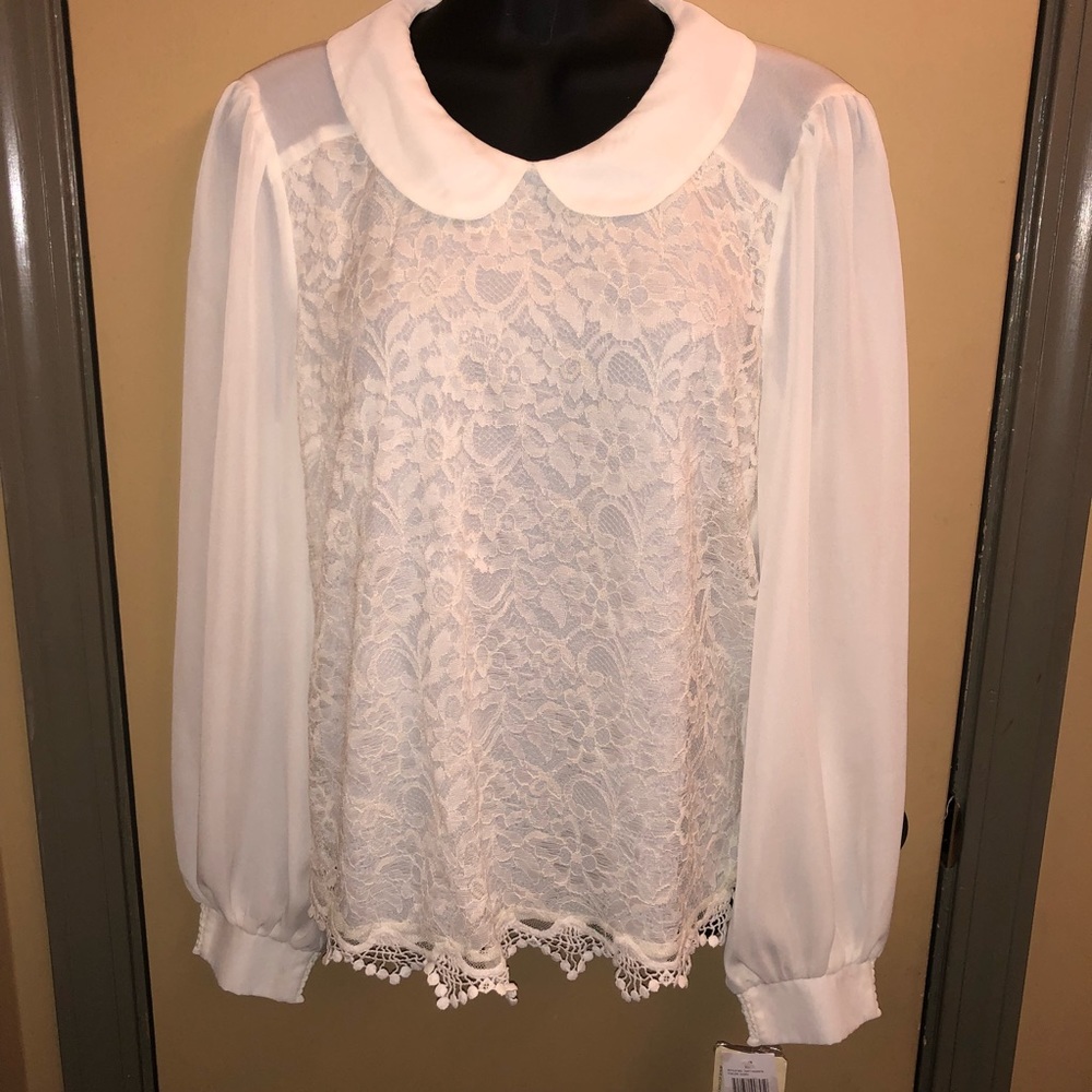 ECI New York lace blouse size M
